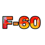 A green background with the word f-6 0 in red and yellow.