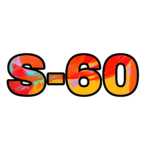 A green background with the word s-6 0 in red and yellow.