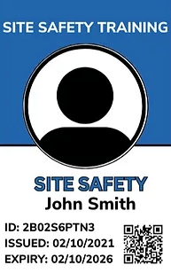 Site Safety Training Card